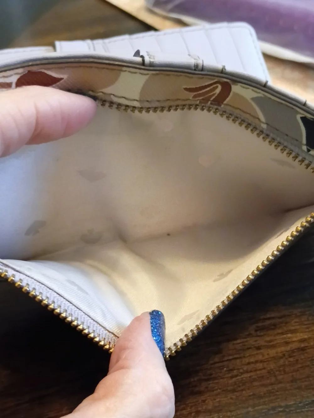 kate spade floral bifold wallet